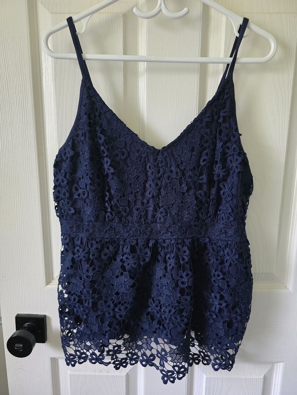 Ricki's Navy Floral Lace Camisole Tank